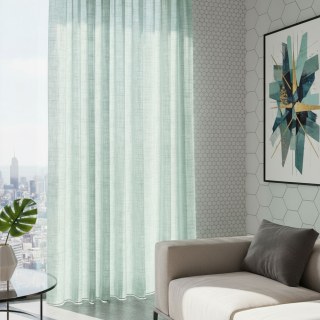 A Touch of Sunshine Mint Green Voile Curtain