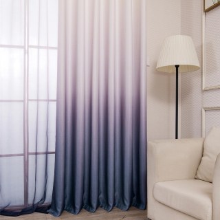 Candy Land Linen Style Grey Ombre Curtain 2
