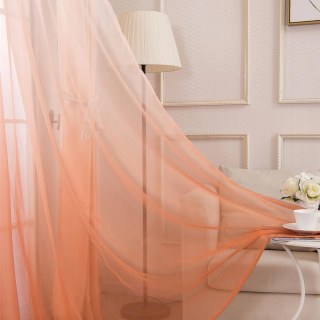 Candy Land Ombre Peach Orange Red Voile Curtain
