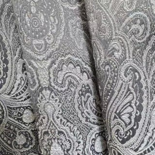 New Classics Luxury Damask Jacquard Black Curtain 2