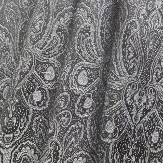 New Classics Luxury Damask Jacquard Black Curtain 1
