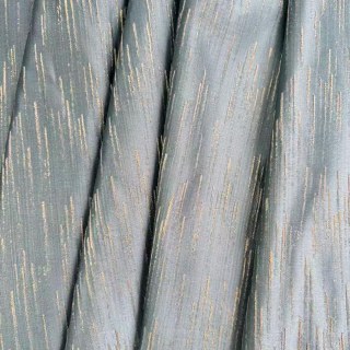 Silver Stream Duck Egg Blue Curtain with Shimmering Metallic Stripes