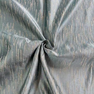 Silver Stream Duck Egg Blue Curtain with Shimmering Metallic Stripes 3