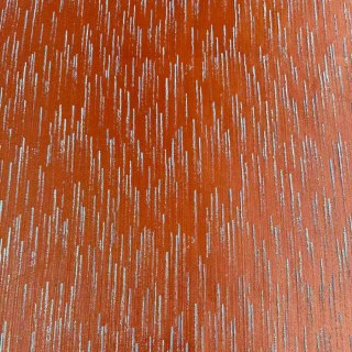 Silver Stream Orange Curtain with Shimmering Metallic Stripes 5