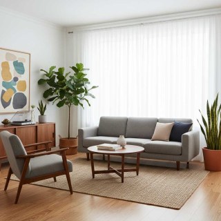 Notting Hill White Luxury Voile Curtain 2