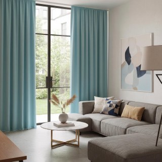 Matte Majesty Sea Salt Blue 100% Blackout Velvet Curtain 3