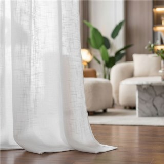 A Touch of Sunshine Semi Sheer White Heavy Net Curtain 2