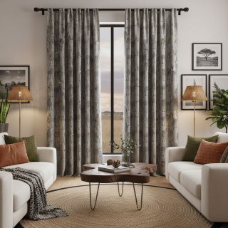 Zebra Crossing Grey Blackout Curtain