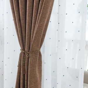 Regent Linen Style Dark Coffee Curtain 6
