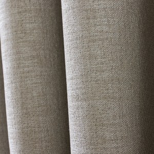 Regent Linen Style Light Grey Curtain 2