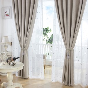 Regent Linen Style Light Grey Curtain 8