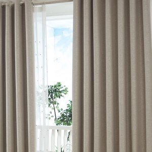 Regent Linen Style Light Grey Curtain 1