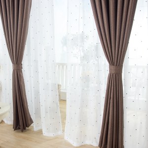 Royale Coffee Linen Style Curtain 3