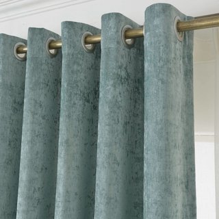 Luxury Duck Egg Sage Green Chenille Curtain 6