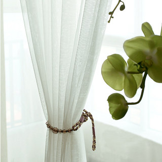 A Touch of Sunshine White Semi Heavy Net Curtain 3
