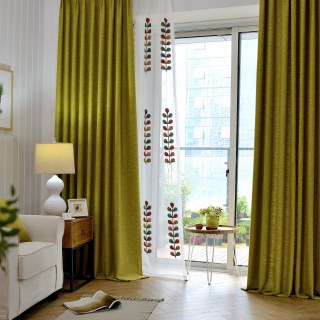 City Style Olive Green Curtain 2
