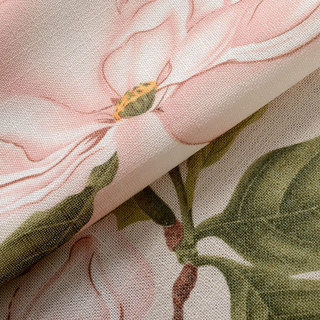 Smell The Magnolias Pastel Pink Floral Curtain 8