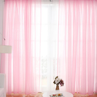 Smarties Rose Pink Soft Sheer Curtain 3