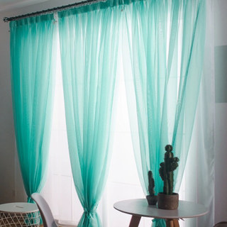 Smarties Turquoise Green Soft Sheer Curtain 3