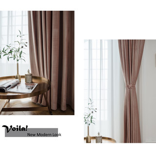 Premium Dusky Pink Velvet Curtain 7