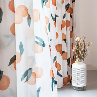 The Happiest Colour Orange Sheer Curtain 4
