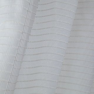 Tide Luxury Horizontal Striped Light Grey Sheer Curtain