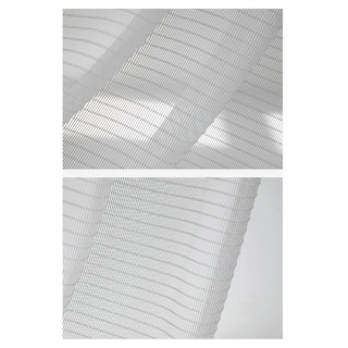 Tide Luxury Horizontal Striped Light Grey Sheer Curtain 3