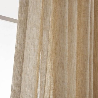 Daytime Textured Weaves Light Brown Sheer Curtain 5