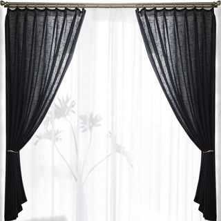 A Touch of Sunshine Black Semi Heavy Net Curtain 4