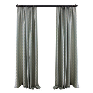 The Roaring Twenties Luxury Art Deco Morandi Greyish Green Shell Patterned Curtain 2