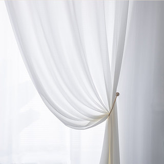 Sundance Textured Striped White Semi Sheer Curtain 4