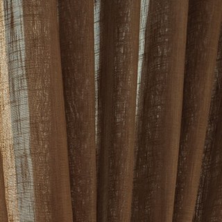 A Touch of Sunshine Brown Chestnut Heavy Net Curtain