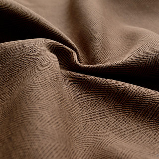 Blackout Zigzag Twill Coffee Brown Curtain