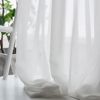 Soft Breeze Coconut White Sheer Curtain - The Essence Of Nature Design 11