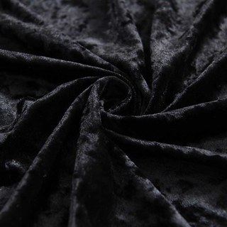 Luxury Black Crushed Blackout Velvet Curtain 4