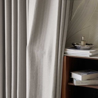 Lusso 3D Jacquard Mocha Brown Hexagon Geometric Blackout Curtain