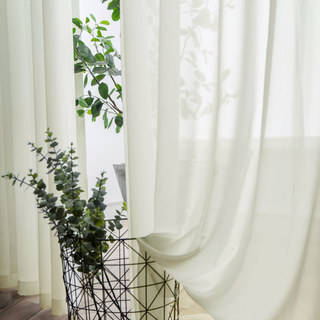 Soft Breeze Cream Chiffon Sheer Voile Curtain 3