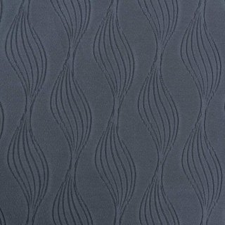 Surf 3D Jacquard Wave Patterned Black Crushed Curtain