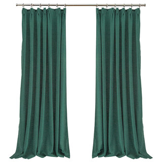 Exquisite Matte Luxury Emerald Forest Green Chenille Curtain 6