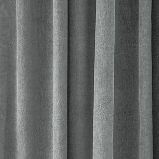 Exquisite Matte Luxury Slate Grey Chenille Curtain 3