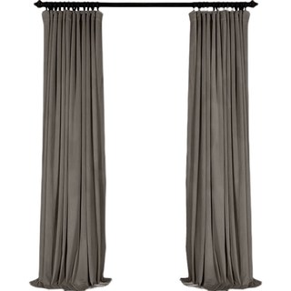 Fine Taupe Grey Velvet Curtain 4