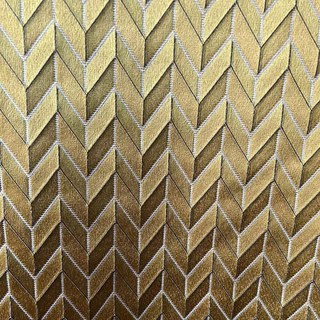 Elegante Art Deco Chevron Gold Curtain