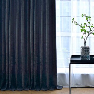 Luxury Grey Colour Chenille Curtain