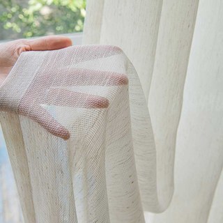 Double Cross Linen Style Mesh Net Curtain 8