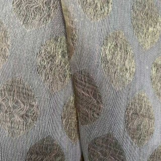 Ethereal Leaf Luxury Jacquard Gold Geometric Dotted Voile Curtains 3