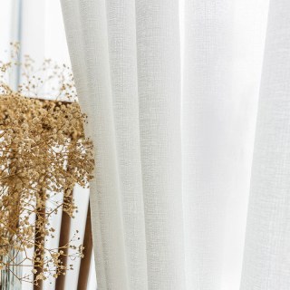 The Bright Side White Heavy Sheer Curtain 3