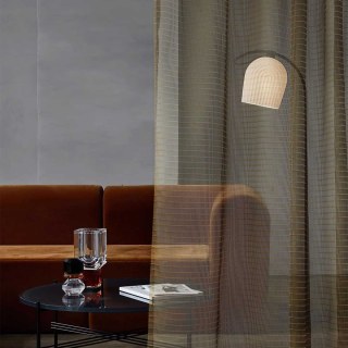 Tide Luxury Horizontal Striped Pastel Coffee Sheer Curtain 2