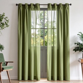 Luxe Lime Green Sheer Curtain