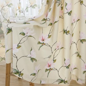 Morning Flower Boutique Cream Curtain 1