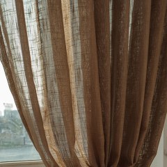 A Touch of Sunshine Brown Chestnut Heavy Net Curtain 2